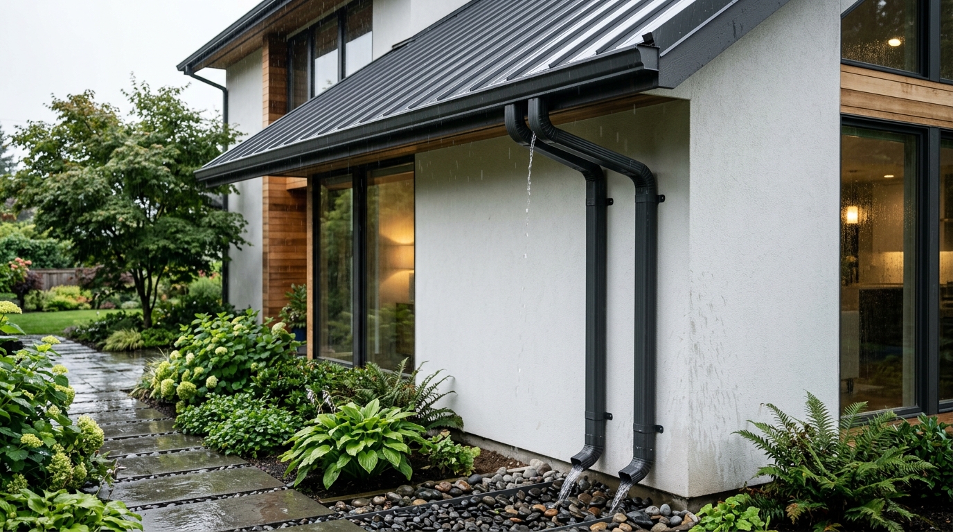 Modern gutter downspout system