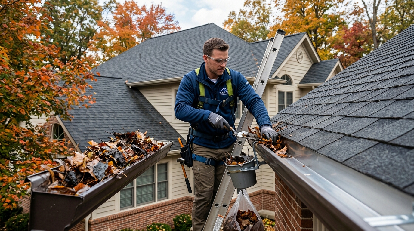 Gutter cleaning and maintenance